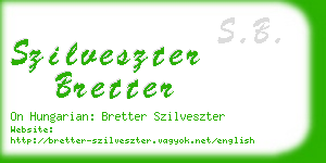 szilveszter bretter business card